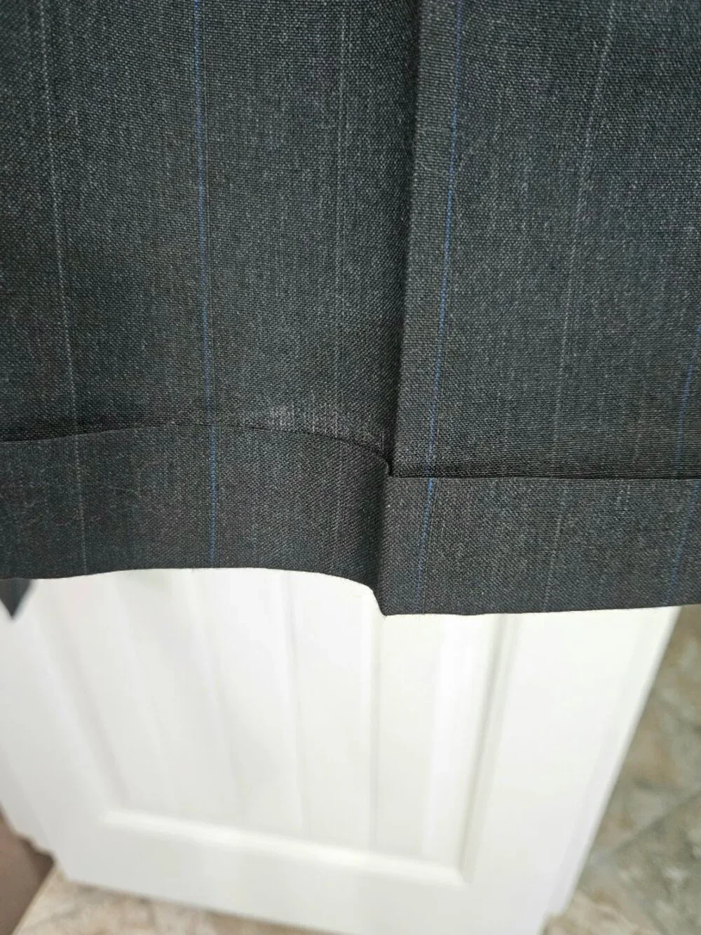 Pronto Uomo Platinum Men's Pinstripe Suit 2PC Gray Charcoal Pleated Cuffed 40W